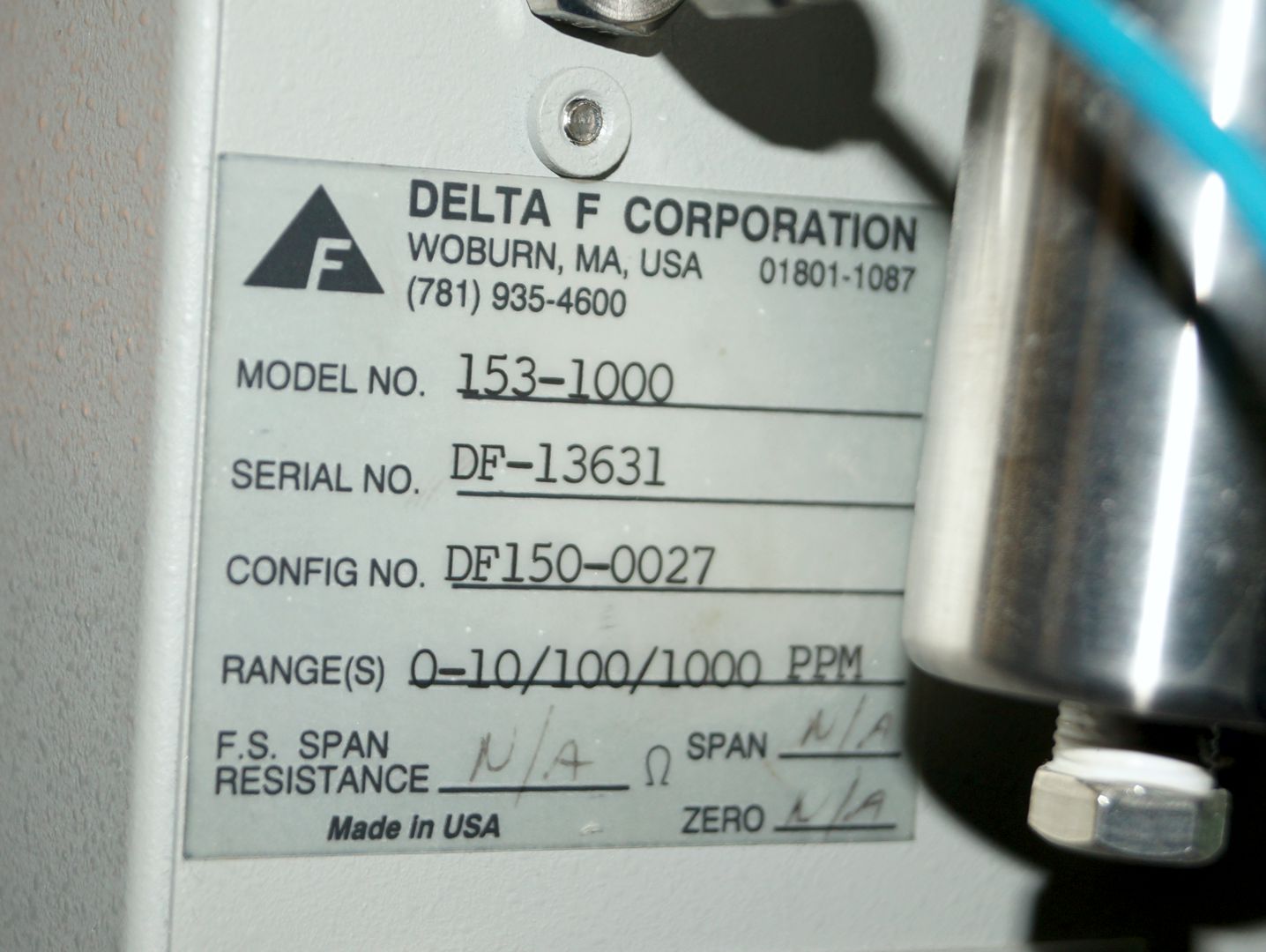 delta F oxygen Analyzer